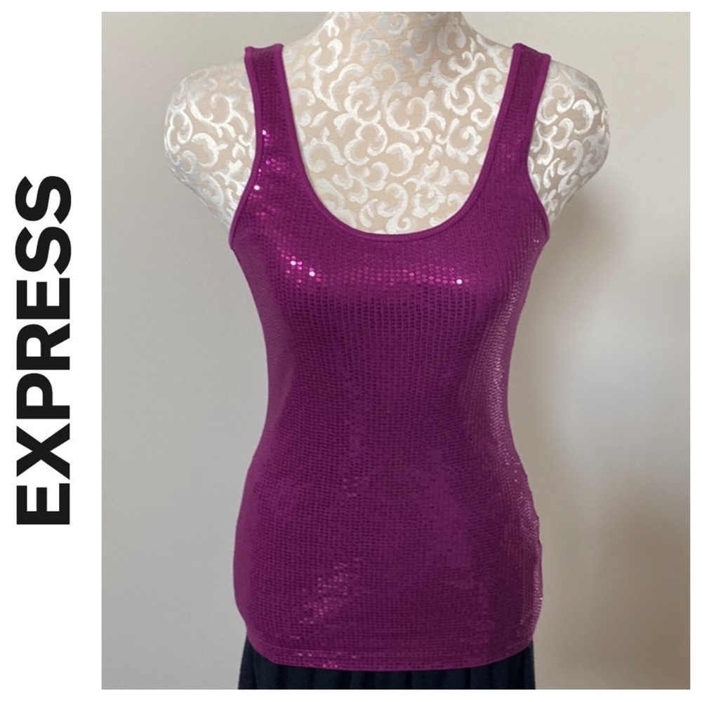 Express Sexy Basic Sequin Tank